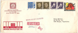 United States REGISTERED Letter Via Yugoslavia 1978,stamped Stationary ENERGY DEVELOPMENT,return Receipt Requested - Storia Postale