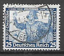 GERMANIA REICH TERZO REICH 1933 OPERE MUSICALI DI WAGNER UNIF.477 USATO VF DENT.14X30 - Used Stamps