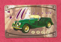 Singapore- Old Cars Morgan 4-4, 1973- Singapore Telecom. Used Phone Card By 10 Dollars. - Singapur