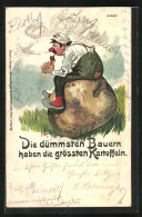 Künstler-AK Bruno Bürger & Ottillie Nr. 6887: Die Dümmsten Bauern Haben Die Grössten Kartoffeln  - Other & Unclassified