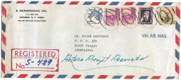United States REGISTERED Letter Via Yugoslavia 1979 Monroe NY - Briefe U. Dokumente