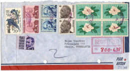 United States REGISTERED Letter Via Yugoslavia 1968 McLean VA - Cartas & Documentos