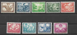 GERMANIA REICH TERZO REICH 1933 OPERE MUSICALI DI WAGNER UNIF.470-478  MLH  VF DENT.14X13 +++++++++++ - Usados