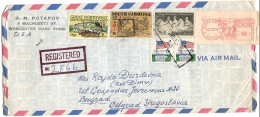 United States REGISTERED Letter Via Yugoslavia 1970 Worcester Mass - Brieven En Documenten