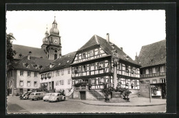 AK Amorbach /Odenwald, Markt Mit Kirche  - Amorbach