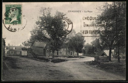 CPA Chaussoy, La Place, L`Eglise  - Other & Unclassified