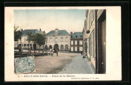 CPA Ailly-sur-Noye, Place De La Mairie  - Ailly Sur Noye