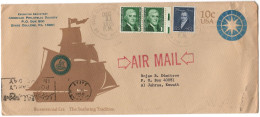 United States Via Kuwait , Stamped Stationary,ships Motive - Cartas & Documentos