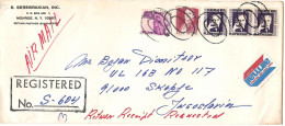 United States REGISTERED Letter Via Yugoslavia 1978 Monroe NY - Cartas & Documentos
