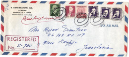 United States REGISTERED Letter Via Yugoslavia 1978 Monroe NY - Brieven En Documenten