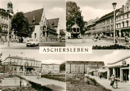 73947790 Aschersleben Rathaus Markt Mit Hennebrunnen Bahnhof Kosmonautenviertel  - Aschersleben