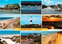 73906137 Kampen  Sylt Strassenpartien Sturm Strand Leuchtturm Duenen Steilkueste - Altri & Non Classificati