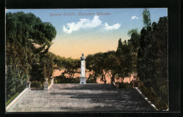 Postal Gibraltar, At The General Elliott`s Monument  - Gibilterra
