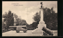 Postal Gibraltar, Cannon At The Wellington Monument  - Gibilterra