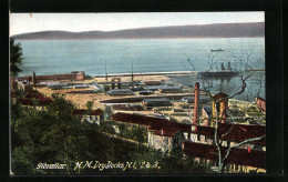 Postal Gibraltar, Warship At N. M. Dry Docks N. 1, 2 And 3  - Gibraltar