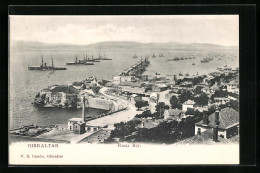 Postal Gibraltar, Looking At Rosia Bay, The Warships  - Gibilterra