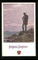 Künstler-AK Ernst Kutzer, Deutscher Schulverein Nr. 662: Morgenrot, Morgenrot  - Guerre 1914-18