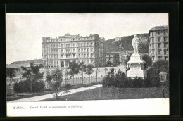 Cartolina Napoli, Grand Hotel E Monumento A Thalberg  - Napoli (Neapel)