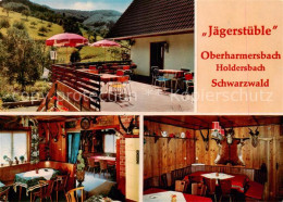 73867199 Holdersbach Oberharmersbach Jaegerstueble Gaststube Terrasse  - Other & Unclassified