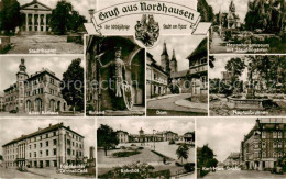 73833144 Nordhausen  Harz Stadttheater Altes Rathaus Roland Dom Meyenburgmuseum  - Nordhausen