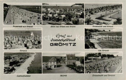 73833142 Groemitz Ostseebad Promenade Strand Bruecke Fliegeraufnahme Markt Stran - Groemitz