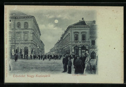 Mondschein-AK Nagy-Kanizsa, Csengeri Utcza  - Hungary