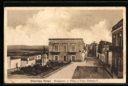 Cartolina Minervino Murge, Monumento Ai Caduti E Corso Umberto I.  - Other & Unclassified