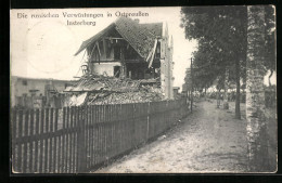 AK Insterburg, Russische Verwüstungen, Zerstörtes Haus  - Ostpreussen