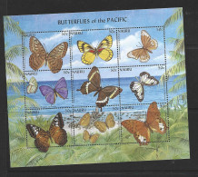 Nauru 2002 Pacific Butterflies Miniature Sheet Of 9 Values MNH - Nauru