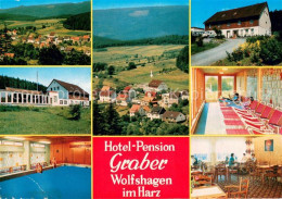 73759014 Wolfshagen Harz Panorama Hotel Pension Graber Gastraeume Hallenbad Wolf - Langelsheim