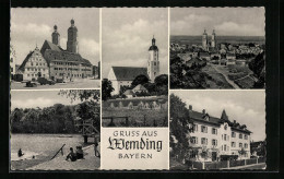 AK Wemding / Bayern, Panorama, Schwimmbad Und Kirche  - Wemding