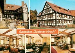 73758977 Neundorf Suhl Gaststaette Goldener Hirsch Biergarten Bierstube Kaminzim - Suhl