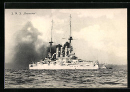 AK Kriegsschiff S. M. S. Hannover In Fahrt  - Guerre
