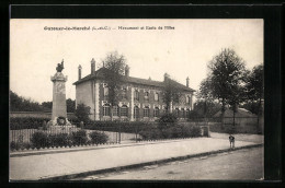 CPA Ouzouer-le-Marché, Monument Et Ecole De Filles  - Sonstige & Ohne Zuordnung