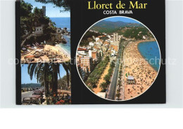 72493374 Lloret De Mar Fliegeraufnahme Strand Burg Promenade  - Andere & Zonder Classificatie