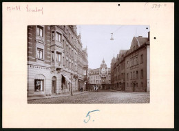 Fotografie Brück & Sohn Meissen, Ansicht Limbach I. Sa., Gartenstrasse Mit Restaurant Fr. Billard, Geschäft Paul Klu  - Lugares