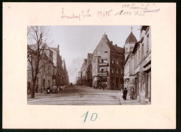 Fotografie Brück & Sohn Meissen, Ansicht Limbach I. Sa., Untere Helenenstrasse Am Modehaus L. Bernhardt, Adler Droger  - Lugares