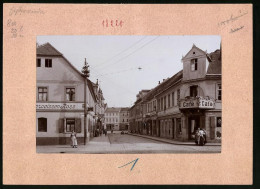 Fotografie Brück & Sohn Meissen, Ansicht Elsterwerda, Rosstrasse Am Hotel Zum Weissen Ross, Cafe Walter Thomas, Gesch  - Lugares