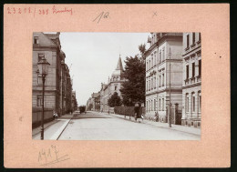 Fotografie Brück & Sohn Meissen, Ansicht Limbach I. Sa., Weststrasse MitPferdekutsche & Wohnhäusern  - Orte