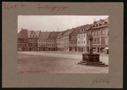 Fotografie Brück & Sohn Meissen, Ansicht Frankenberg, Marktplatz Mit Buchdruckerei Rossberg Frankenberger Tageblatt  - Places