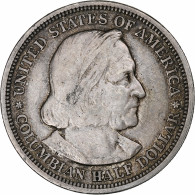 États-Unis, Half Dollar, Columbian Exposition, 1893, Philadelphie, Argent, TB+ - Herdenking