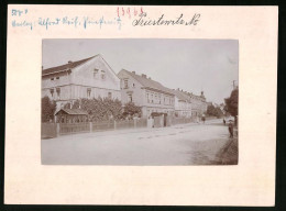 Fotografie Brück & Sohn Meissen, Ansicht Priestewitz, Strassenansicht Mit Wohnhäusern  - Orte