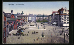 AK München Bahnhofsplatz Aus Der Vogelschau  - München