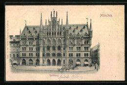 Relief-AK München, Ansicht Des Rathauses  - Autres & Non Classés
