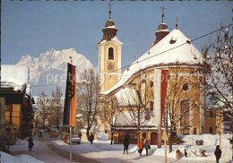 72491508 St Johann Tirol Kirchenpartie Mit Wildem Kaiser St. Johann In Tirol - Andere & Zonder Classificatie