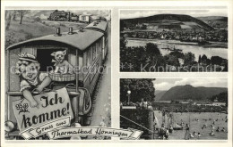 72490923 Hoenningen Bad Panorama Rhein Schwimmbad Eisenbahn Maedchen Hund Lepore - Bad Hoenningen