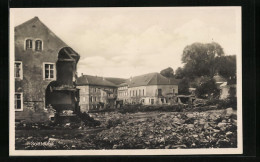 AK Gottleuba, Unwetterkatasrophe 1927 Im Gottleubatal - Zerstörte Häuser In Gottleuba  - Überschwemmungen