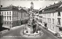 72490757 Baden Wien Hauptplatz Pestsaeule Kurstadt Baden - Autres & Non Classés