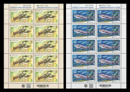 Moldova 2024 Mih. 1293/94 Europa. Underwater Fauna And Flora. European Crayfish And Beluga (2 M/S) MNH ** - Moldova