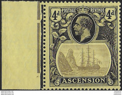 1924 Ascension 4d. Broken Mainmast 1v. MNH SG N. 15a - Other & Unclassified